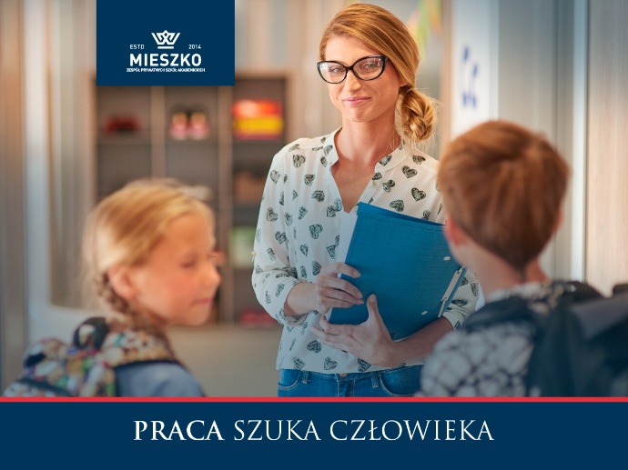 Obraz z napisem: Praca szuka człowieka